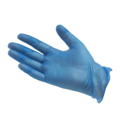 Stretch Vinyl 4 Mil Blue Multi-Purpose Disposable Gloves (100 Pieces Per Box)